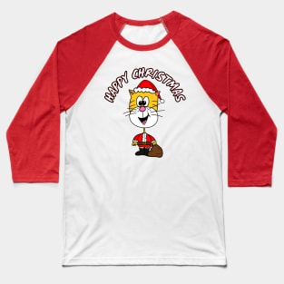 Christmas Santa Cat Father Christmas Xmas 2021 Baseball T-Shirt